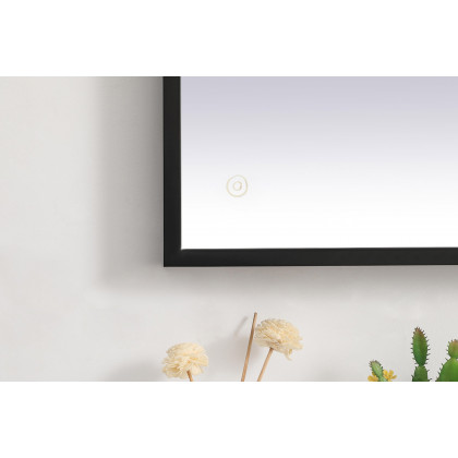 Elegant Wall Mirror - Black, D 30", H 36" (MRE63036BK)