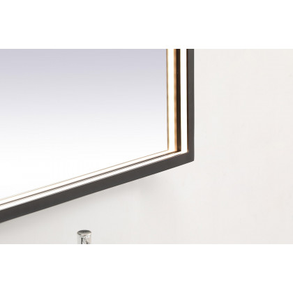 Elegant Wall Mirror - Black, D 30", H 36" (MRE63036BK)