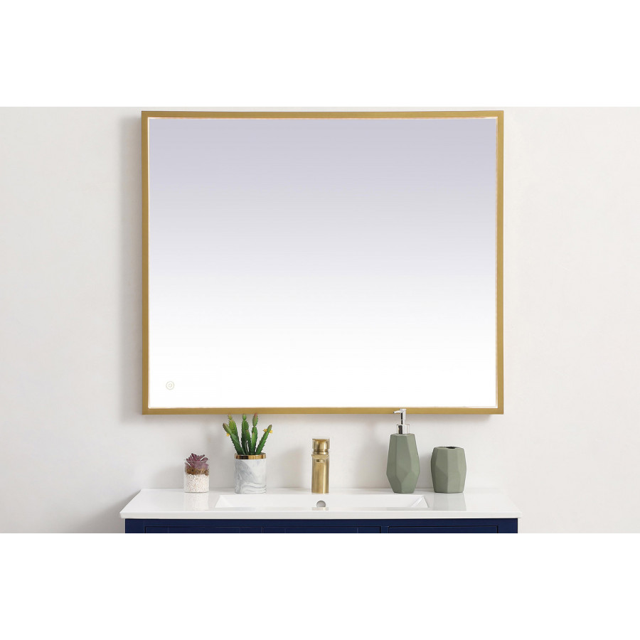 Elegant Wall Mirror - Brass, D 30", H 36" (MRE63036BR)