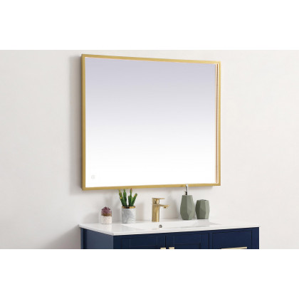 Elegant Wall Mirror - Brass, D 30", H 36" (MRE63036BR)