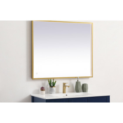 Elegant Wall Mirror - Brass, D 30", H 36" (MRE63036BR)