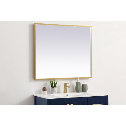 Elegant Wall Mirror - Brass, D 30", H 36" (MRE63036BR)