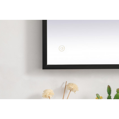 Elegant Wall Mirror - Black, D 30", H 40" (MRE63040BK)