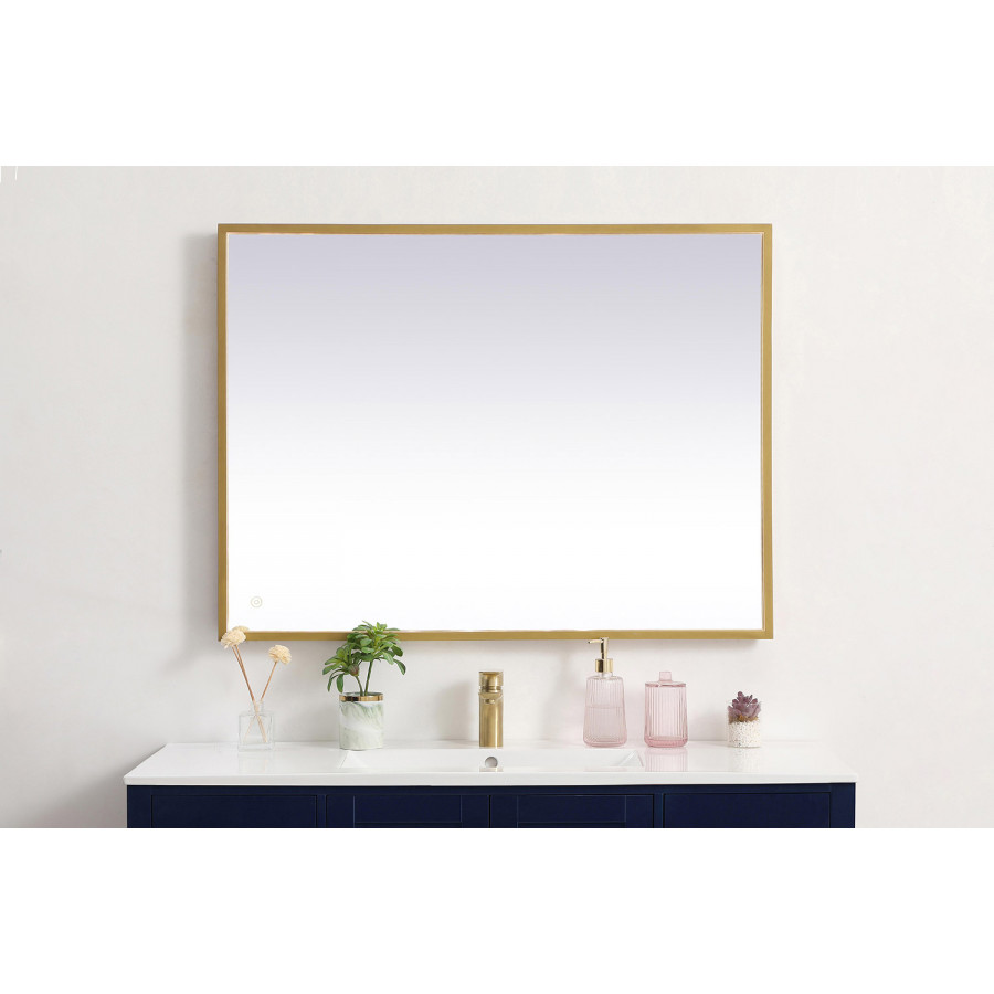 Elegant Wall Mirror - Brass, D 30", H 40" (MRE63040BR)