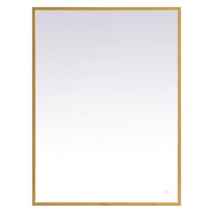 Elegant Wall Mirror - Brass, D 30", H 40" (MRE63040BR)