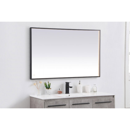 Elegant Wall Mirror - Black, D 48", H 30" (MRE63048BK)