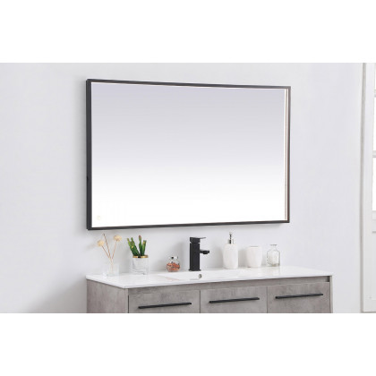 Elegant Wall Mirror - Black, D 48", H 30" (MRE63048BK)
