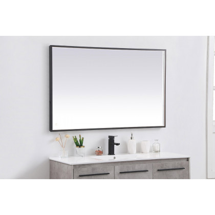 Elegant Wall Mirror - Black, D 48", H 30" (MRE63048BK)