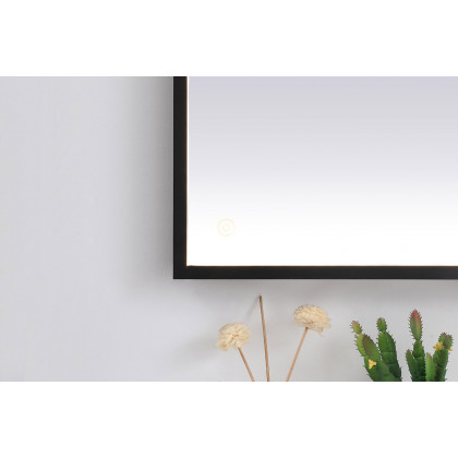 Elegant Wall Mirror - Black, D 48", H 30" (MRE63048BK)