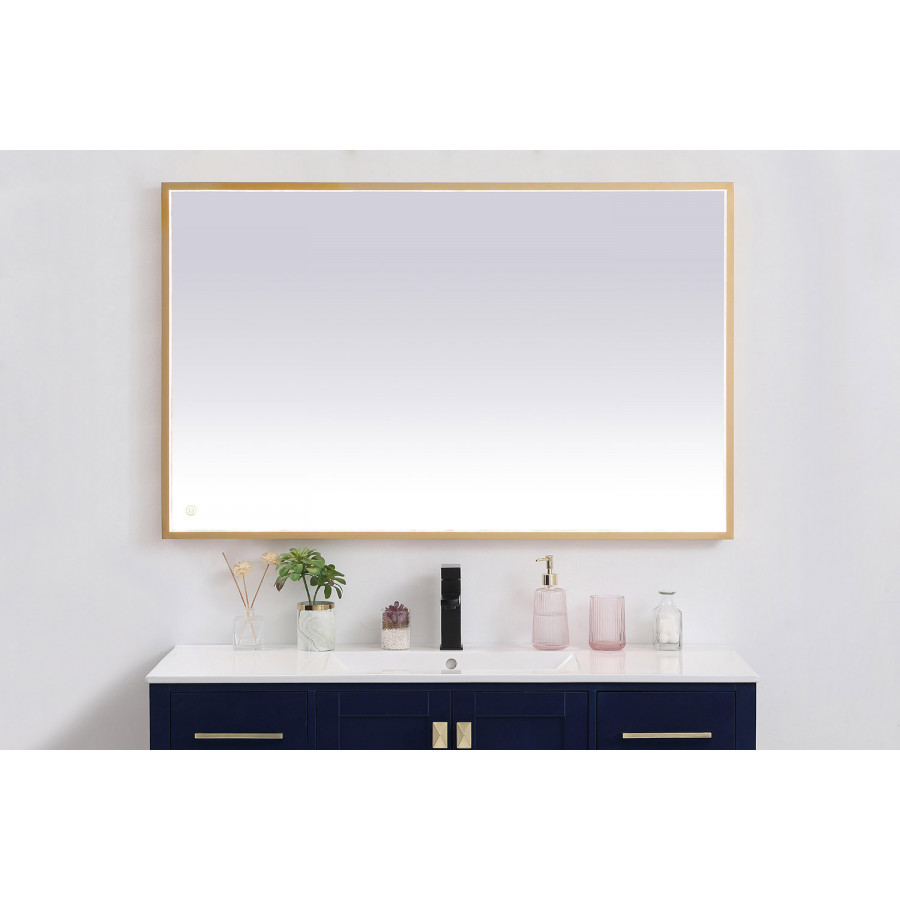 Elegant Wall Mirror - Brass, D 48", H 30" (MRE63048BR)