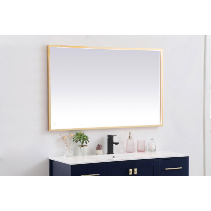 Elegant Wall Mirror - Brass, D 48", H 30" (MRE63048BR)