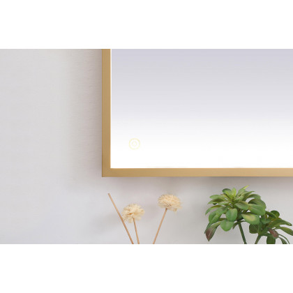 Elegant Wall Mirror - Brass, D 48", H 30" (MRE63048BR)