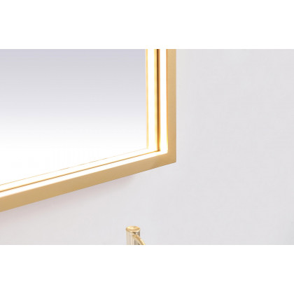 Elegant Wall Mirror - Brass, D 48", H 30" (MRE63048BR)