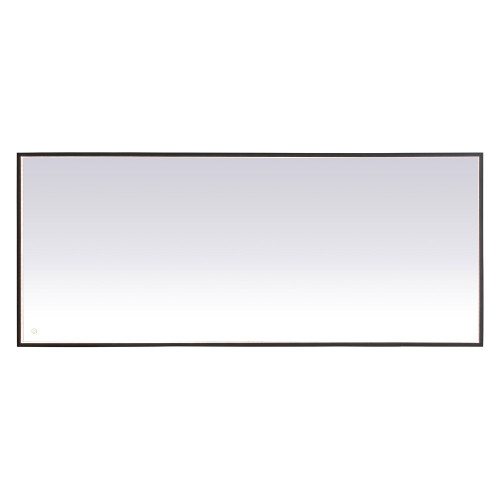 Elegant Wall Mirror - Black, D 72", H 30" (MRE63072BK)
