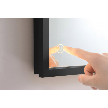 Elegant Wall Mirror - Black, D 72", H 30" (MRE63072BK)