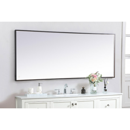 Elegant Wall Mirror - Black, D 72", H 30" (MRE63072BK)