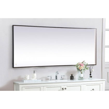 Elegant Wall Mirror - Black, D 72", H 30" (MRE63072BK)