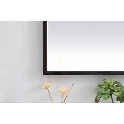 Elegant Wall Mirror - Black, D 72", H 30" (MRE63072BK)