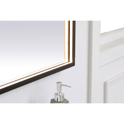 Elegant Wall Mirror - Black, D 72", H 30" (MRE63072BK)