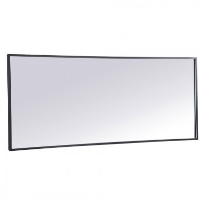 Elegant Wall Mirror - Black, D 72", H 30" (MRE63072BK)
