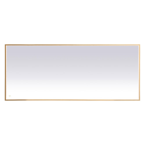 Elegant Wall Mirror - Brass, D 72", H 30" (MRE63072BR)