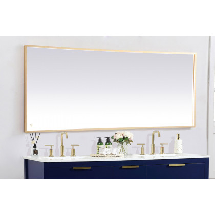 Elegant Wall Mirror - Brass, D 72", H 30" (MRE63072BR)