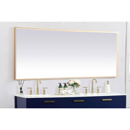 Elegant Wall Mirror - Brass, D 72", H 30" (MRE63072BR)