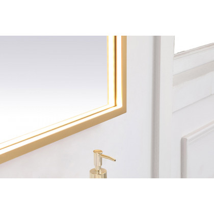 Elegant Wall Mirror - Brass, D 72", H 30" (MRE63072BR)