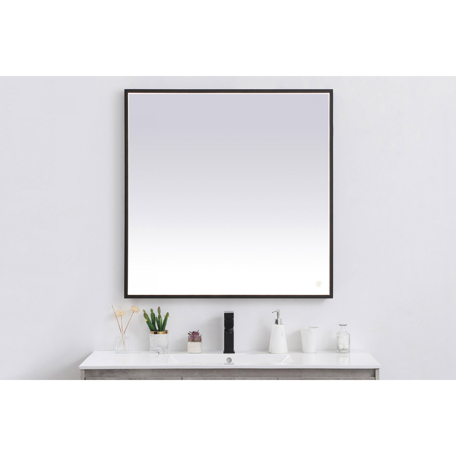 Elegant Wall Mirror - Black, D 36", H 36" (MRE63636BK)