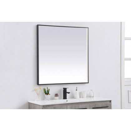 Elegant Wall Mirror - Black, D 36", H 36" (MRE63636BK)