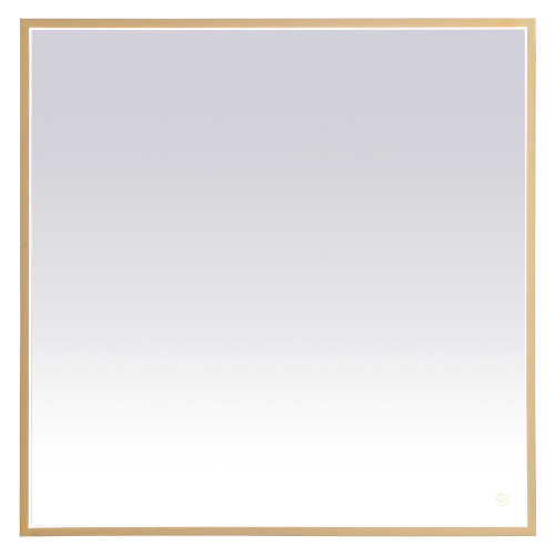 Elegant Wall Mirror - Brass, D 36", H 36" (MRE63636BR)