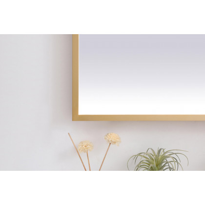 Elegant Wall Mirror - Brass, D 36", H 36" (MRE63636BR)
