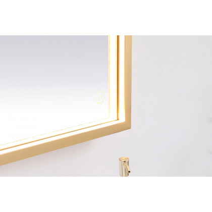Elegant Wall Mirror - Brass, D 36", H 36" (MRE63636BR)