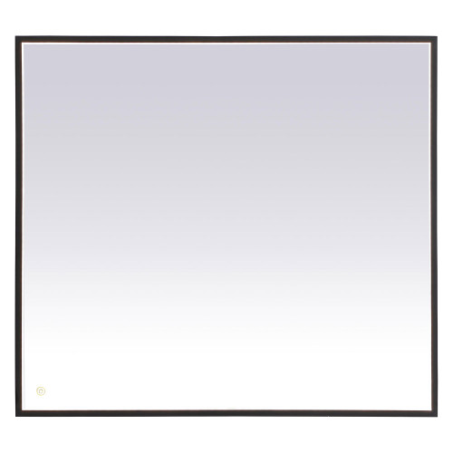 Elegant Wall Mirror - Black, D 40", H 36" (MRE63640BK)