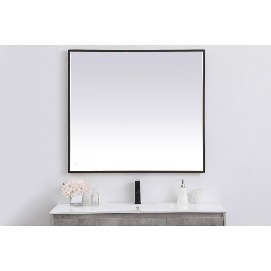 Elegant Wall Mirror - Black, D 40", H 36" (MRE63640BK)