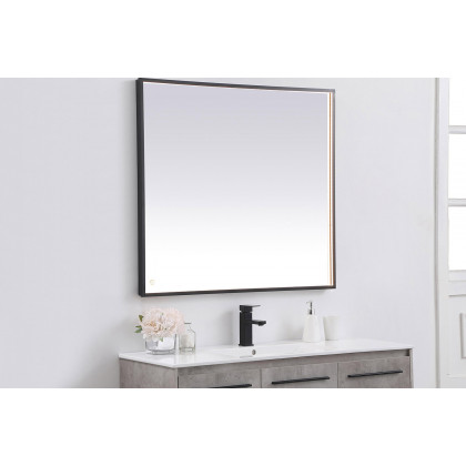 Elegant Wall Mirror - Black, D 40", H 36" (MRE63640BK)