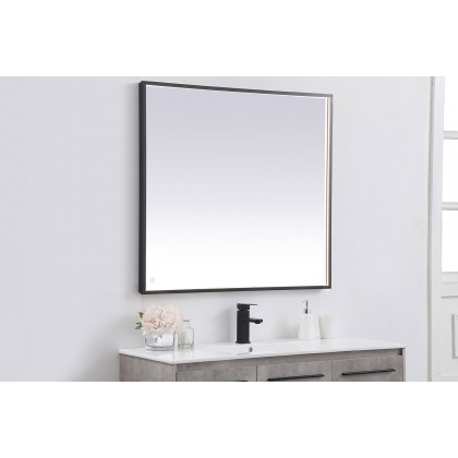 Elegant Wall Mirror - Black, D 40", H 36" (MRE63640BK)
