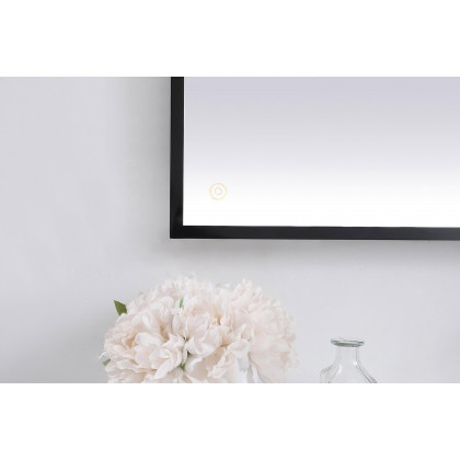 Elegant Wall Mirror - Black, D 40", H 36" (MRE63640BK)