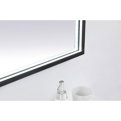 Elegant Wall Mirror - Black, D 40", H 36" (MRE63640BK)