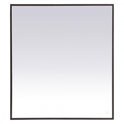 Elegant Wall Mirror - Black, D 40", H 36" (MRE63640BK)