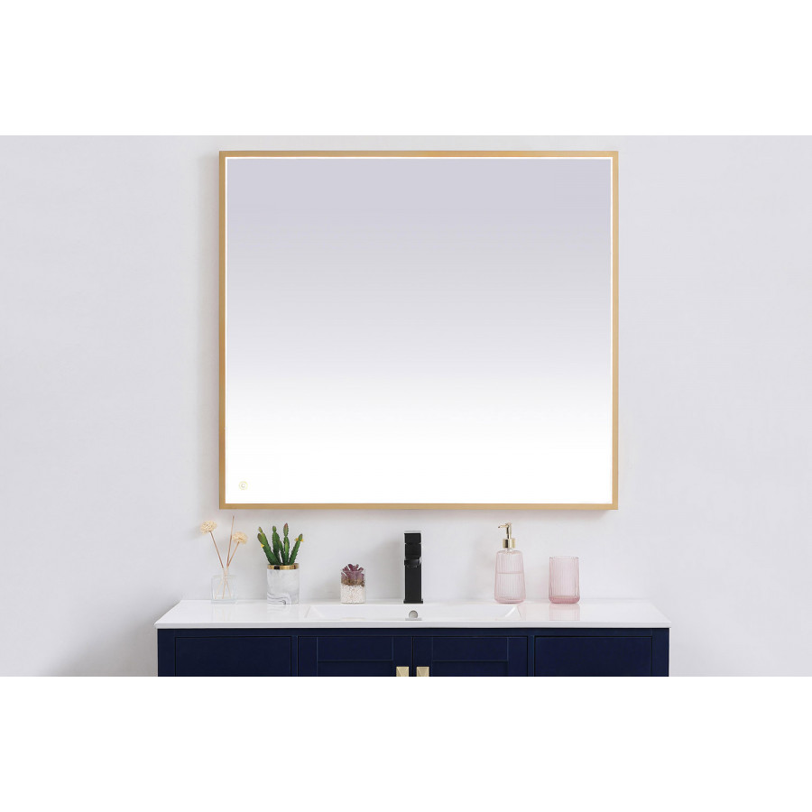 Elegant Wall Mirror - Brass, D 40", H 36" (MRE63640BR)