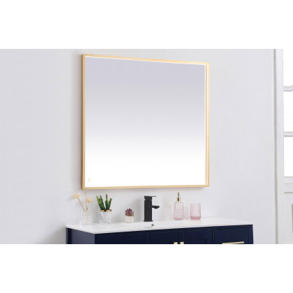 Elegant Wall Mirror - Brass, D 40", H 36" (MRE63640BR)