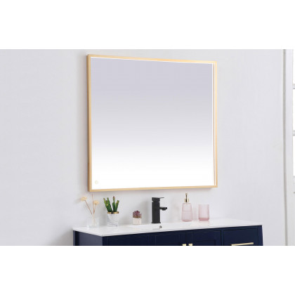 Elegant Wall Mirror - Brass, D 40", H 36" (MRE63640BR)