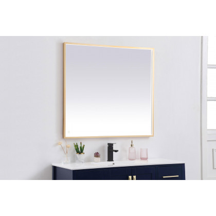 Elegant Wall Mirror - Brass, D 40", H 36" (MRE63640BR)