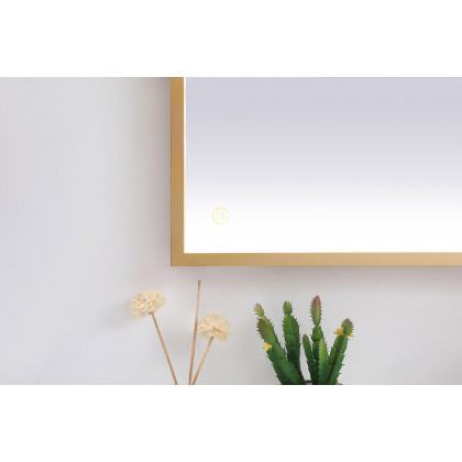 Elegant Wall Mirror - Brass, D 40", H 36" (MRE63640BR)