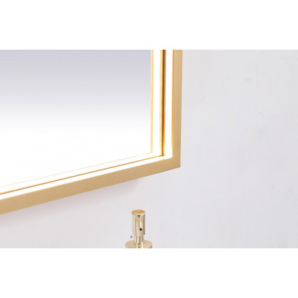 Elegant Wall Mirror - Brass, D 40", H 36" (MRE63640BR)