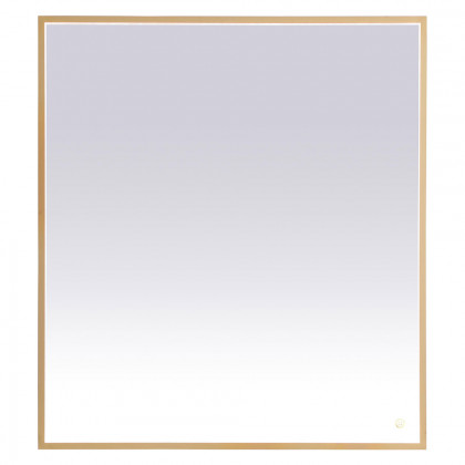 Elegant Wall Mirror - Brass, D 40", H 36" (MRE63640BR)