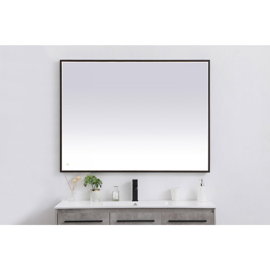 Elegant Wall Mirror - Black, D 48", H 36" (MRE63648BK)