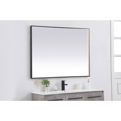 Elegant Wall Mirror - Black, D 48", H 36" (MRE63648BK)