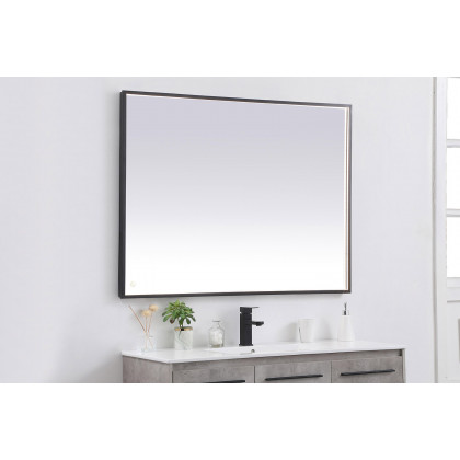 Elegant Wall Mirror - Black, D 48", H 36" (MRE63648BK)